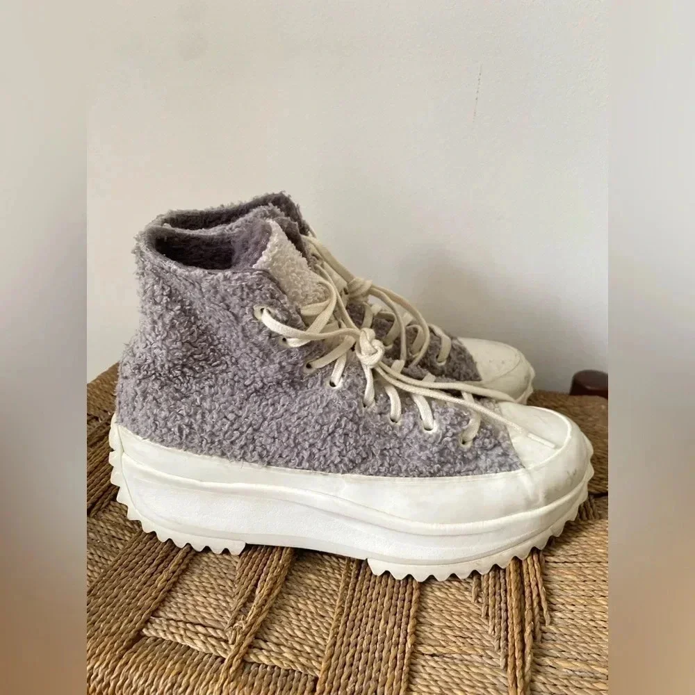 Converse Run Star Hike Sherpa Sneakers Women’s 9.5 Chuck Taylor Shoes Platform